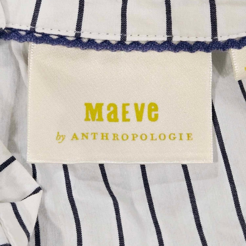 Maeve Anthropologie Bonnie Stripe Tiered Midi Blue Dress size XS - Picture 5 of 13